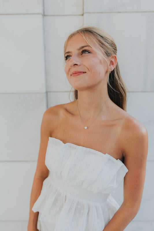 The June Necklace in Silver