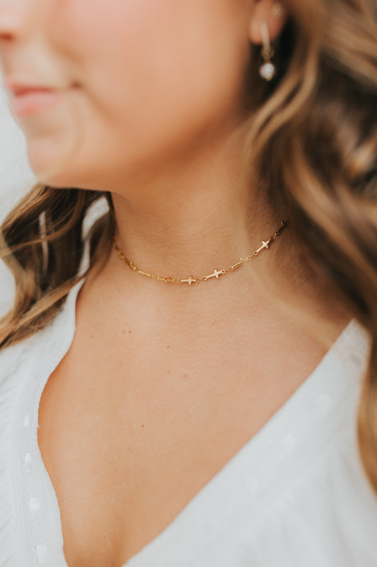 The Venice Gold Cross Necklace