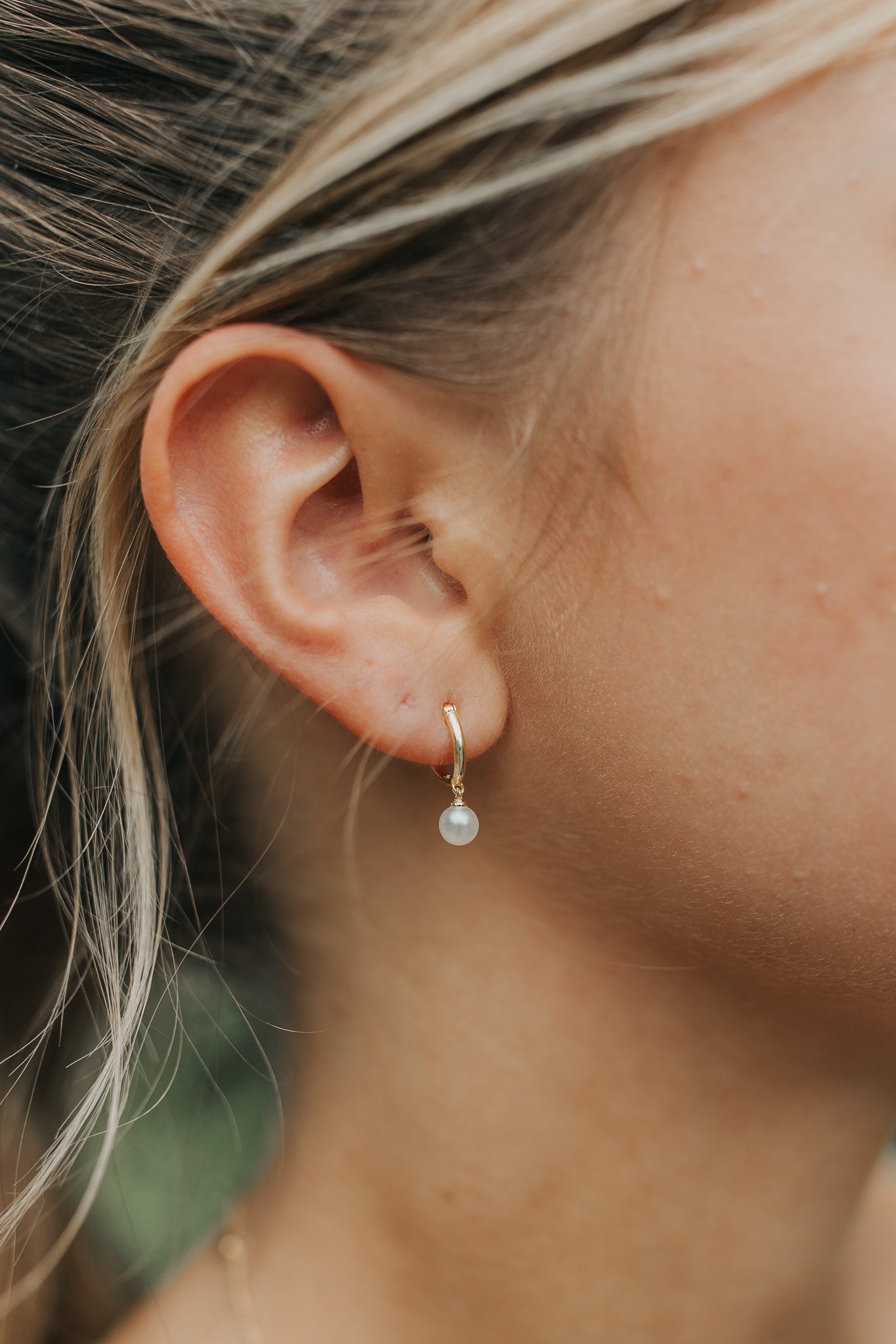 The Ainslee Tiny Pearl Hoops