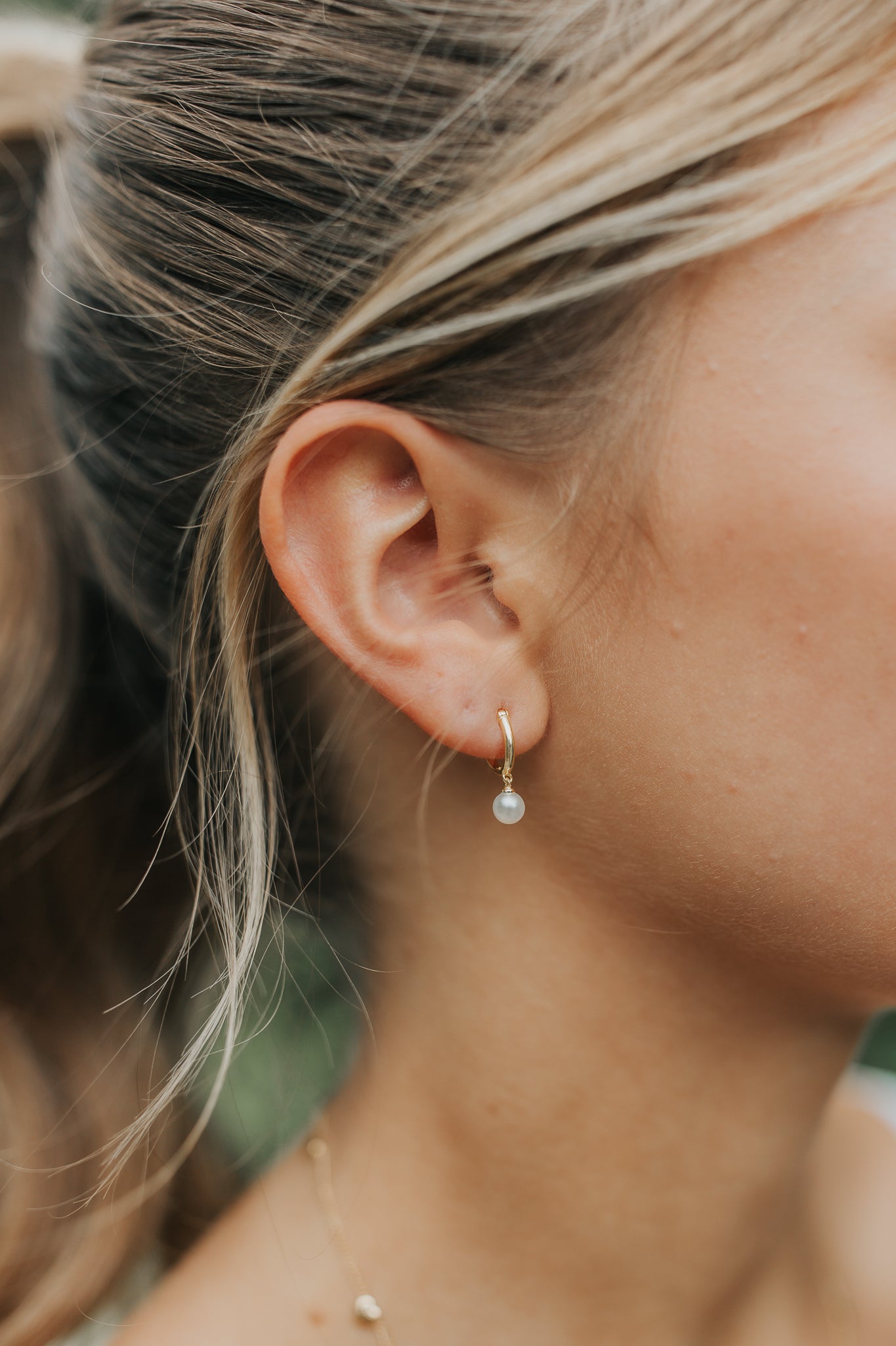 The Ainslee Tiny Pearl Hoops