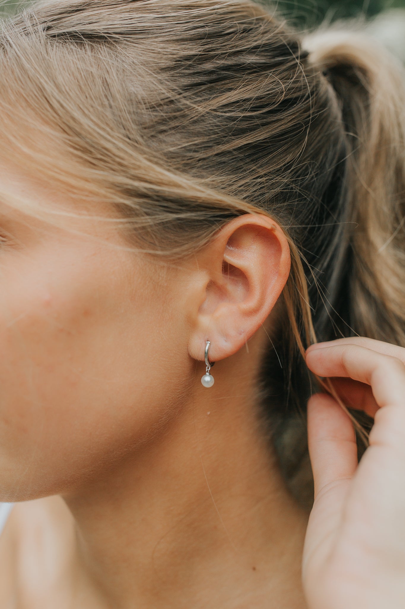 The Ainslee Tiny Pearl Hoops