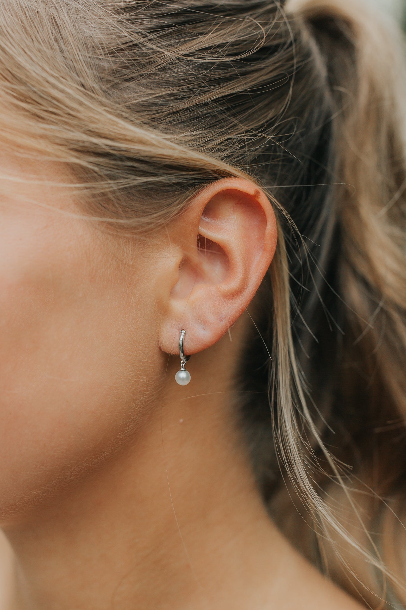 The Ainslee Tiny Pearl Hoops