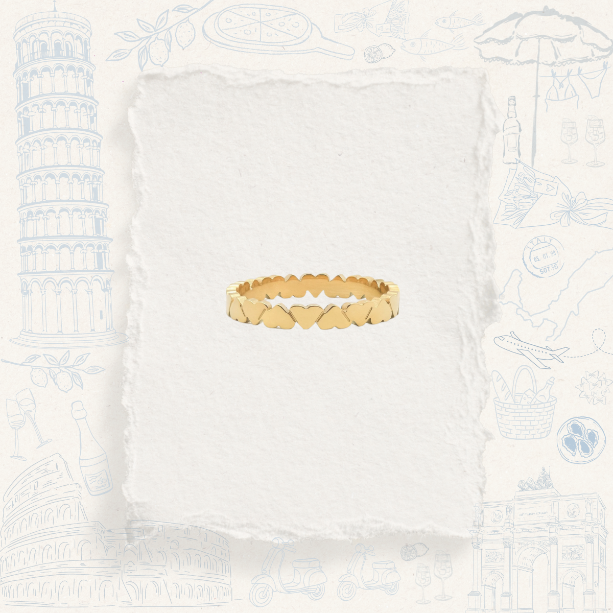 The Venice Little Hearts Ring