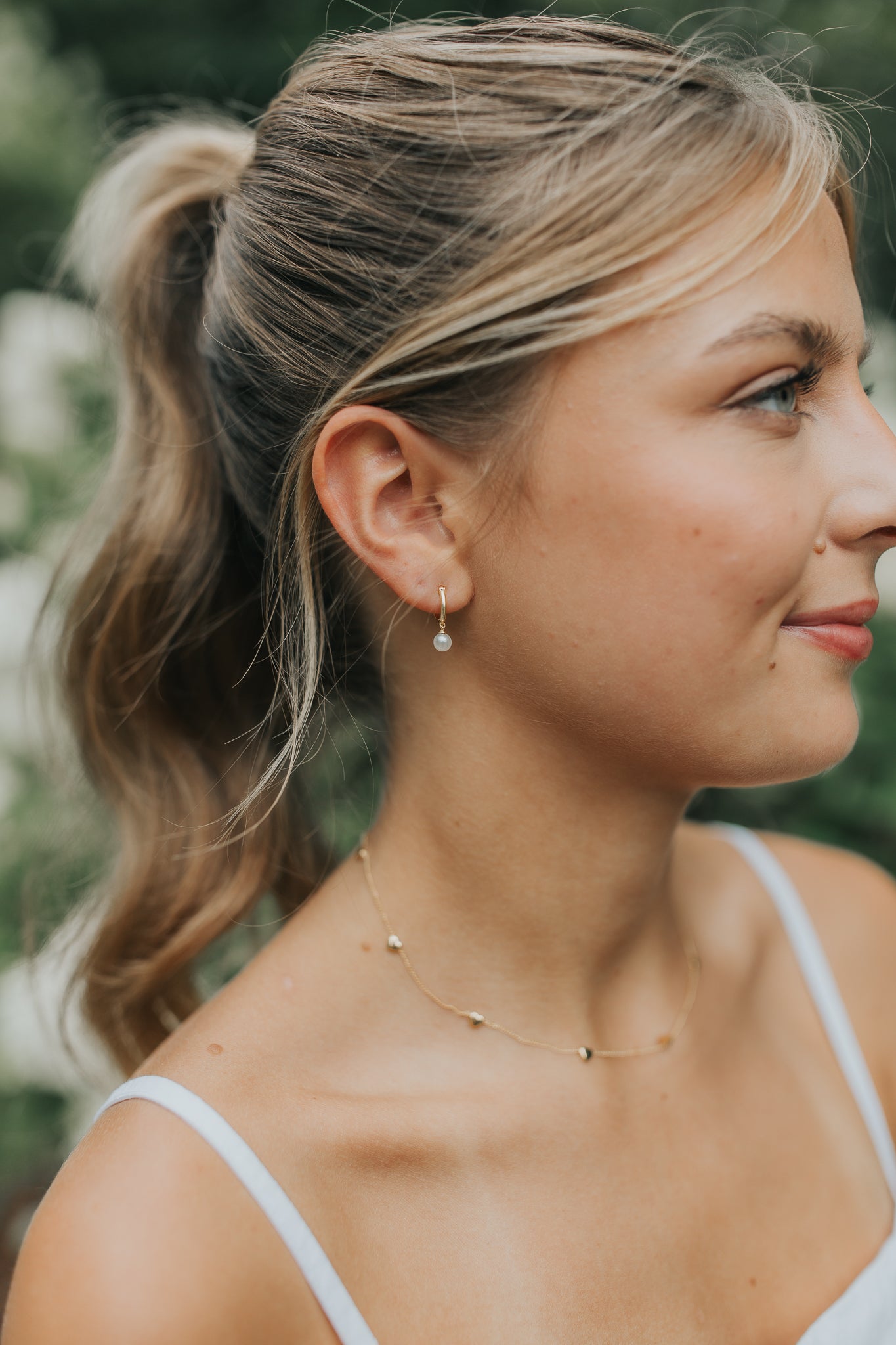 The Ainslee Tiny Pearl Hoops