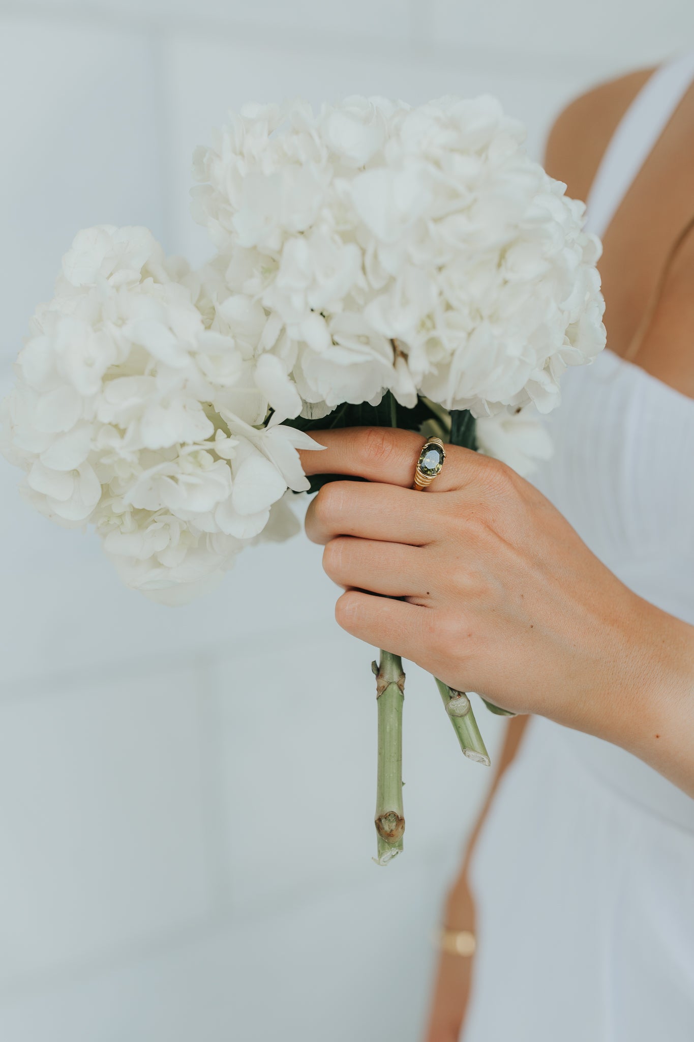 The Maddie Ring in Emerald Green
