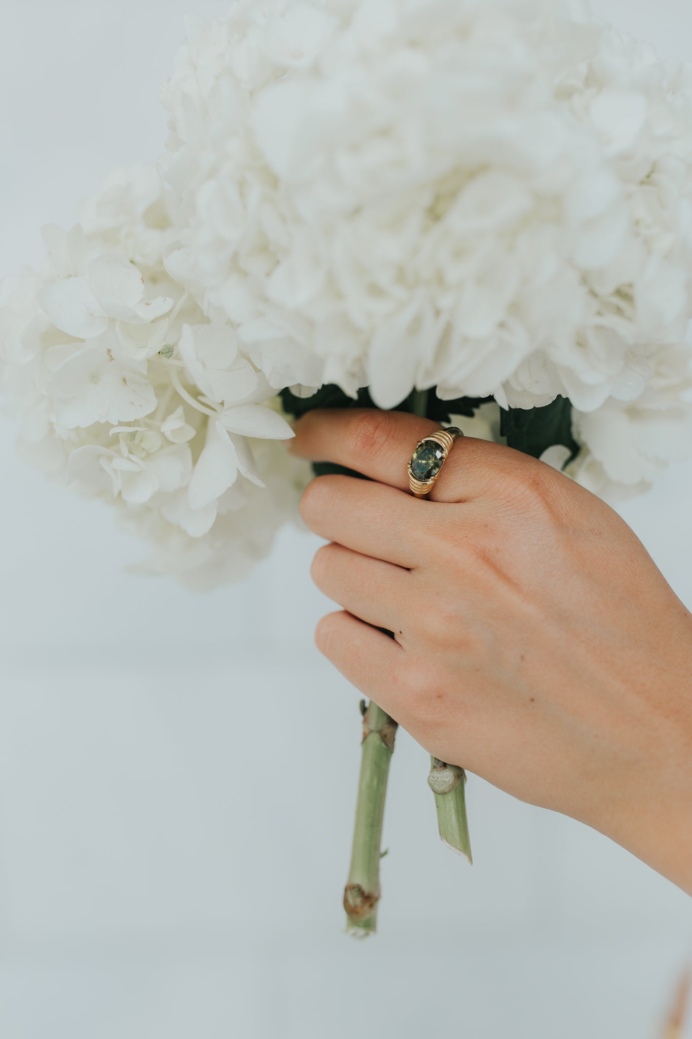 The Maddie Ring in Emerald Green