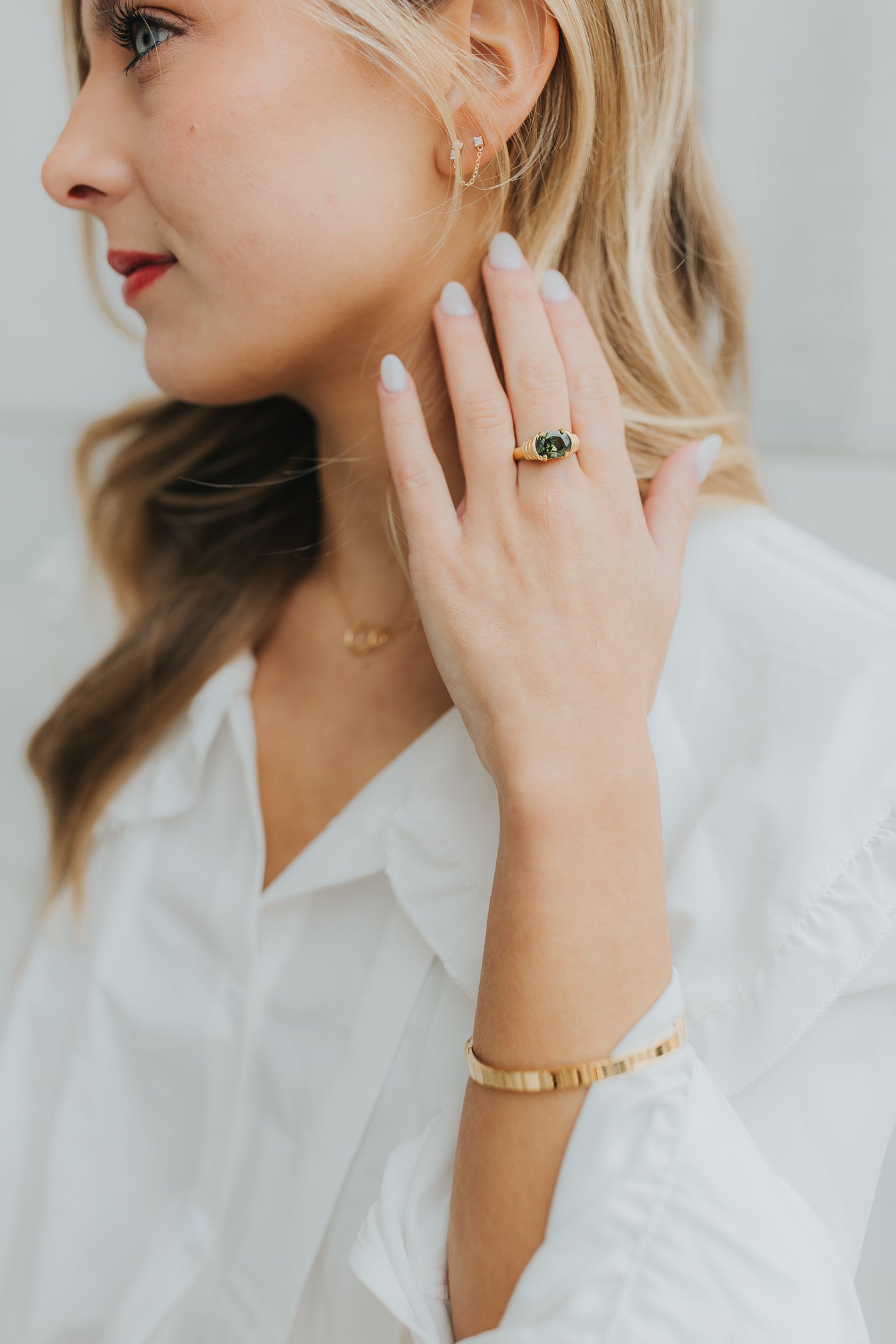 The Maddie Ring in Emerald