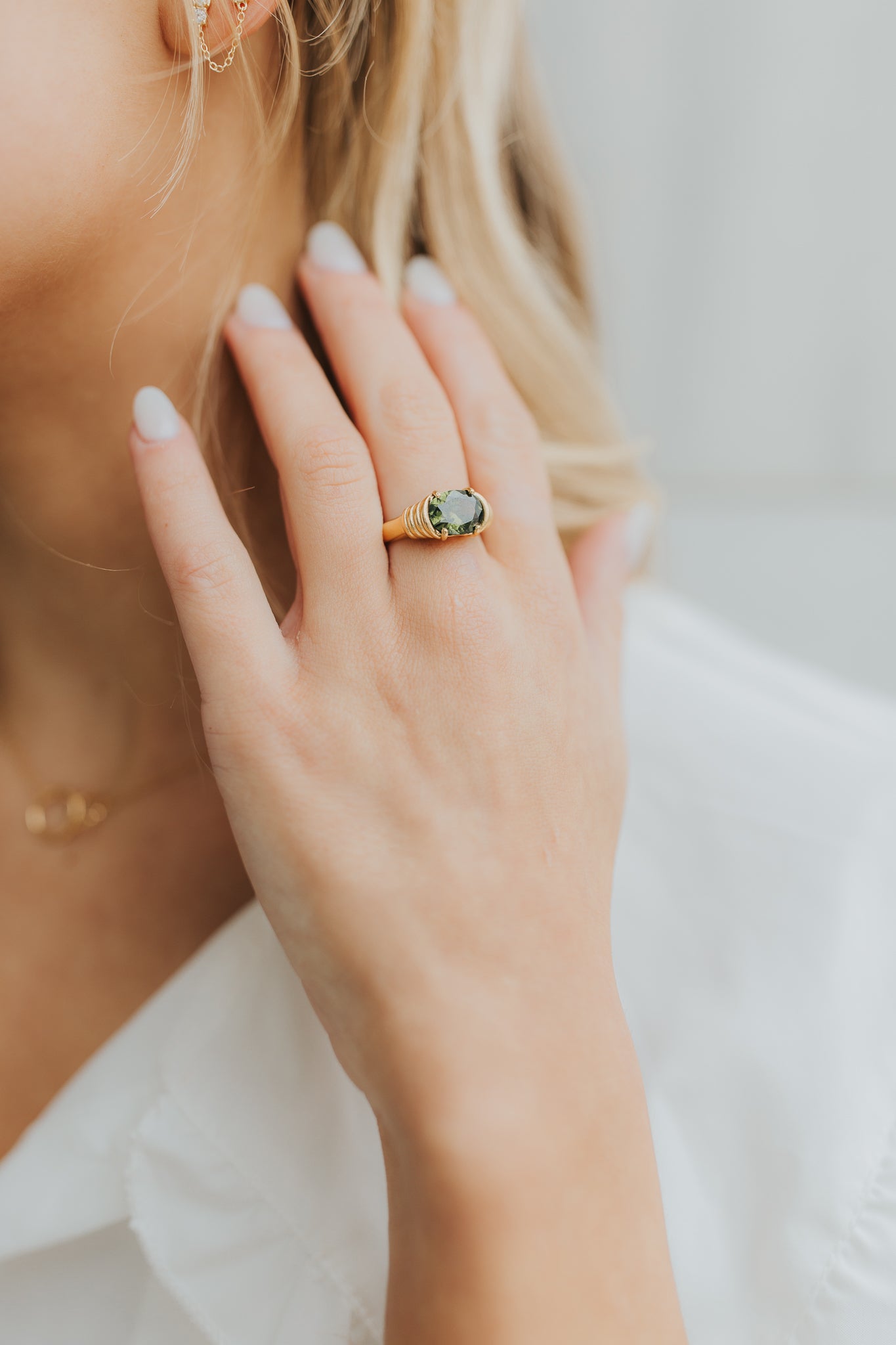 The Maddie Ring in Emerald