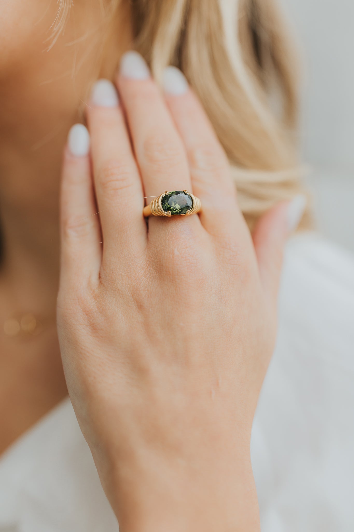 The Maddie Ring in Emerald