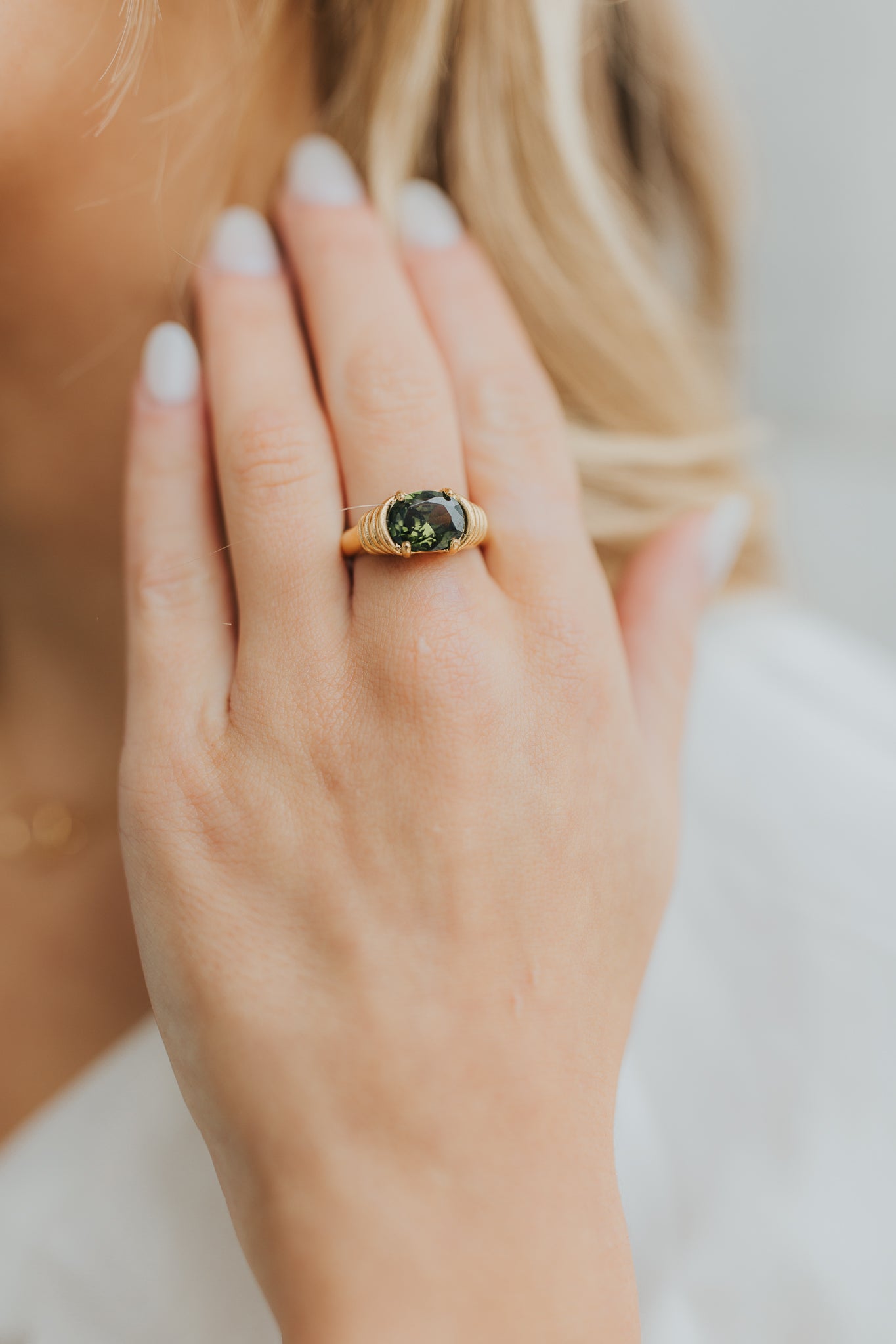 The Maddie Ring in Emerald