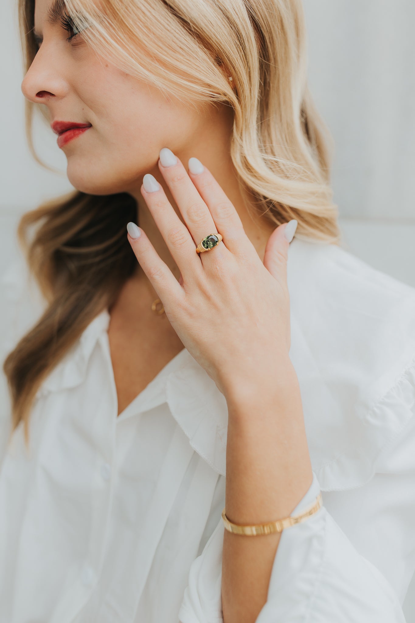 The Maddie Ring in Emerald