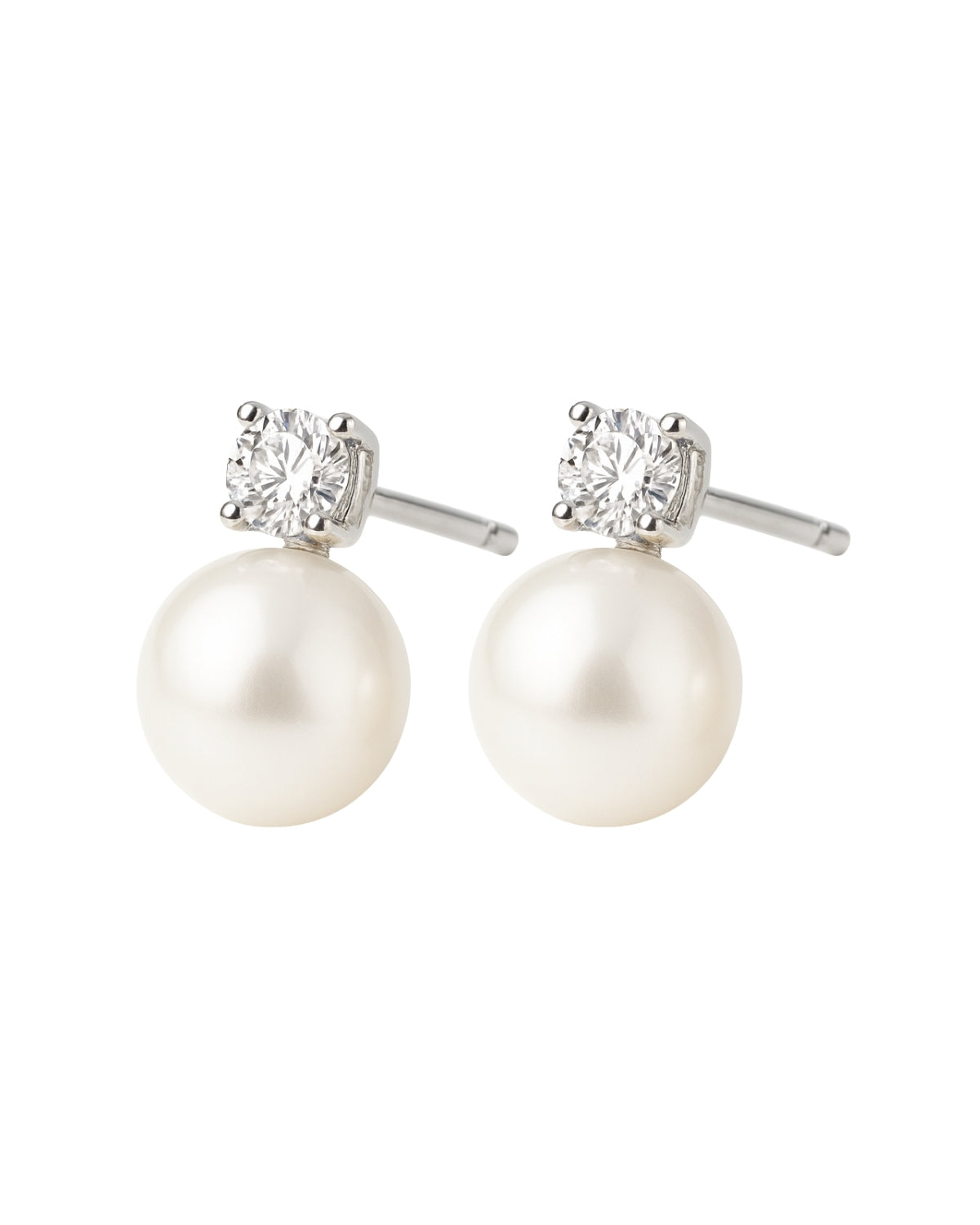 The Molly Pearl Studs in Silver