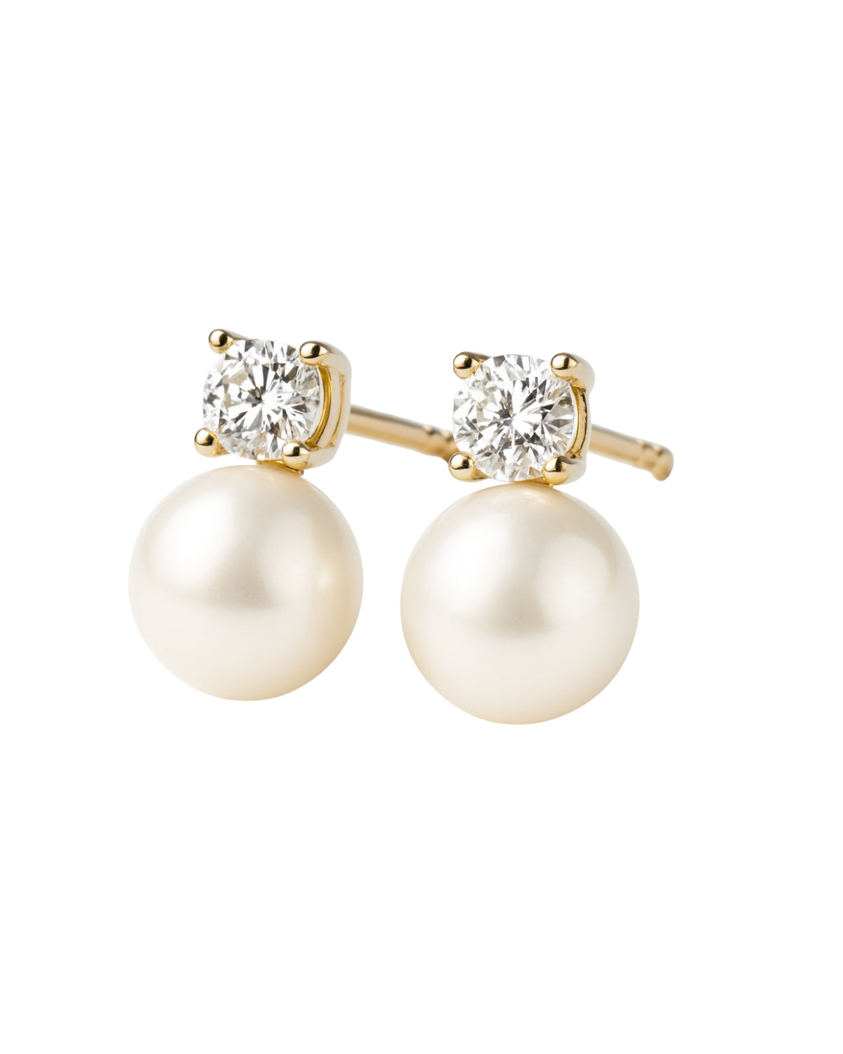 The Molly Pearl Studs in Gold