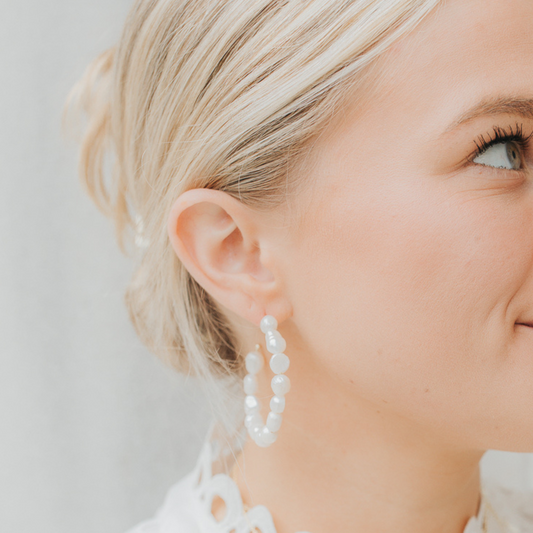 The Paige Pearl Hoops