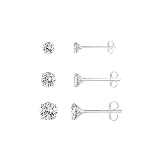 The Samantha Studs in Silver