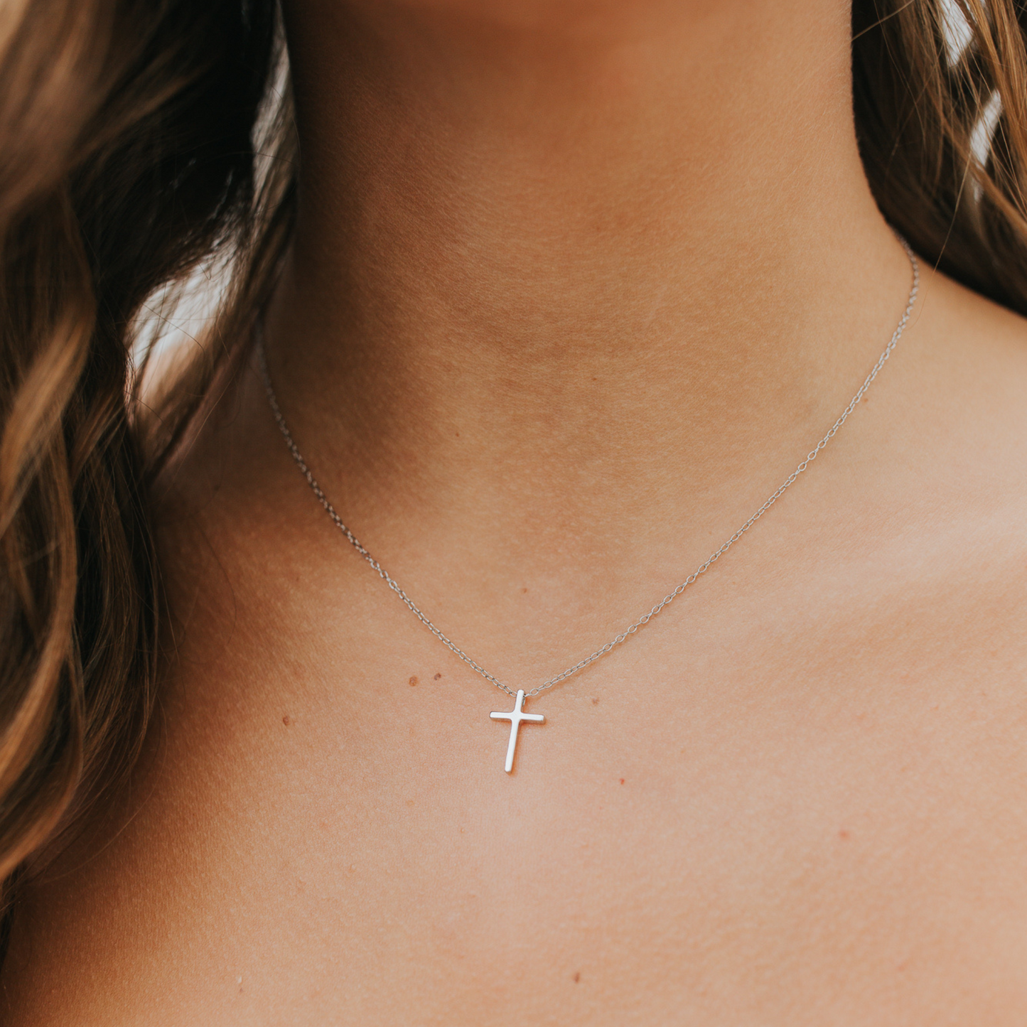 The Cross Necklace in Silver