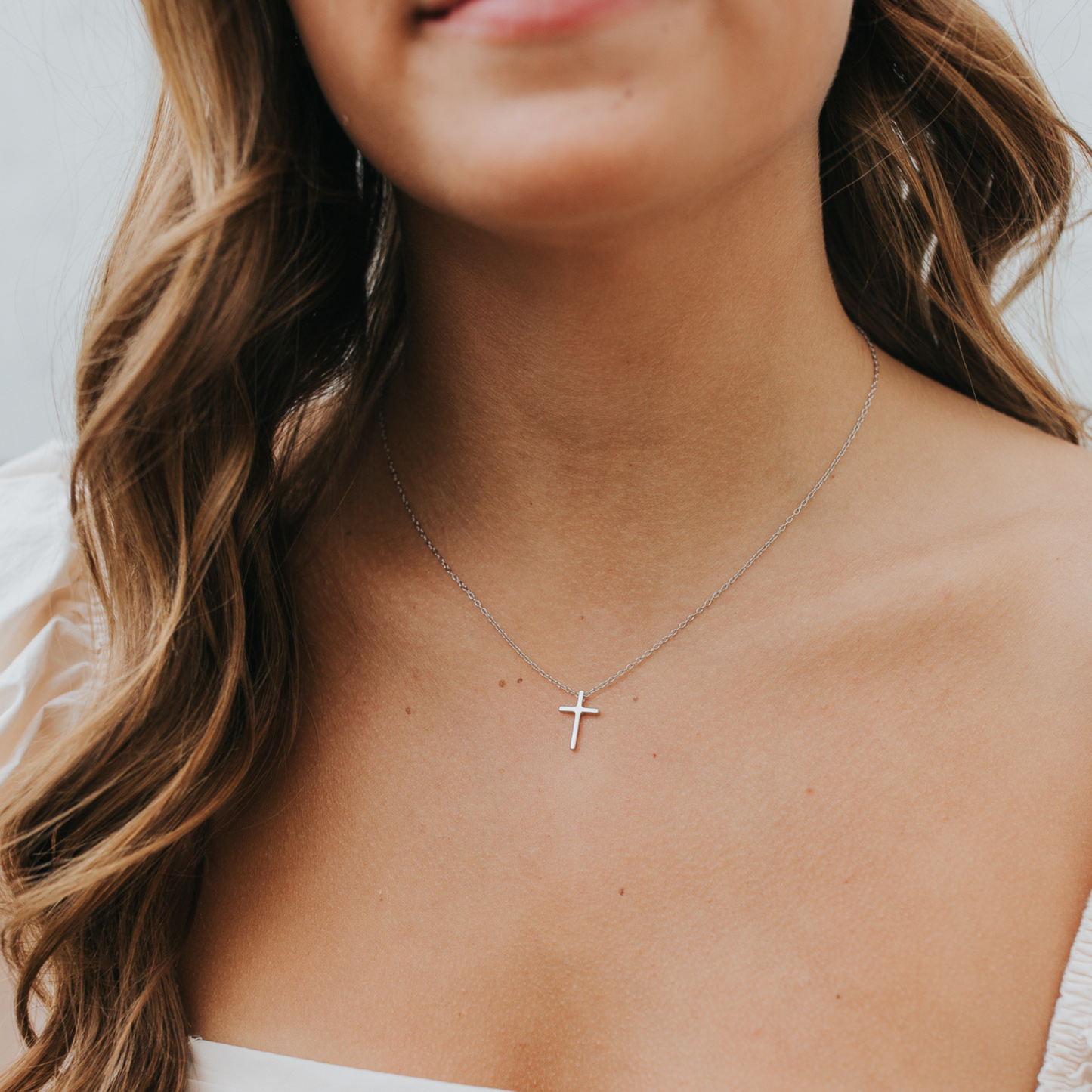 The Cross Necklace in Silver