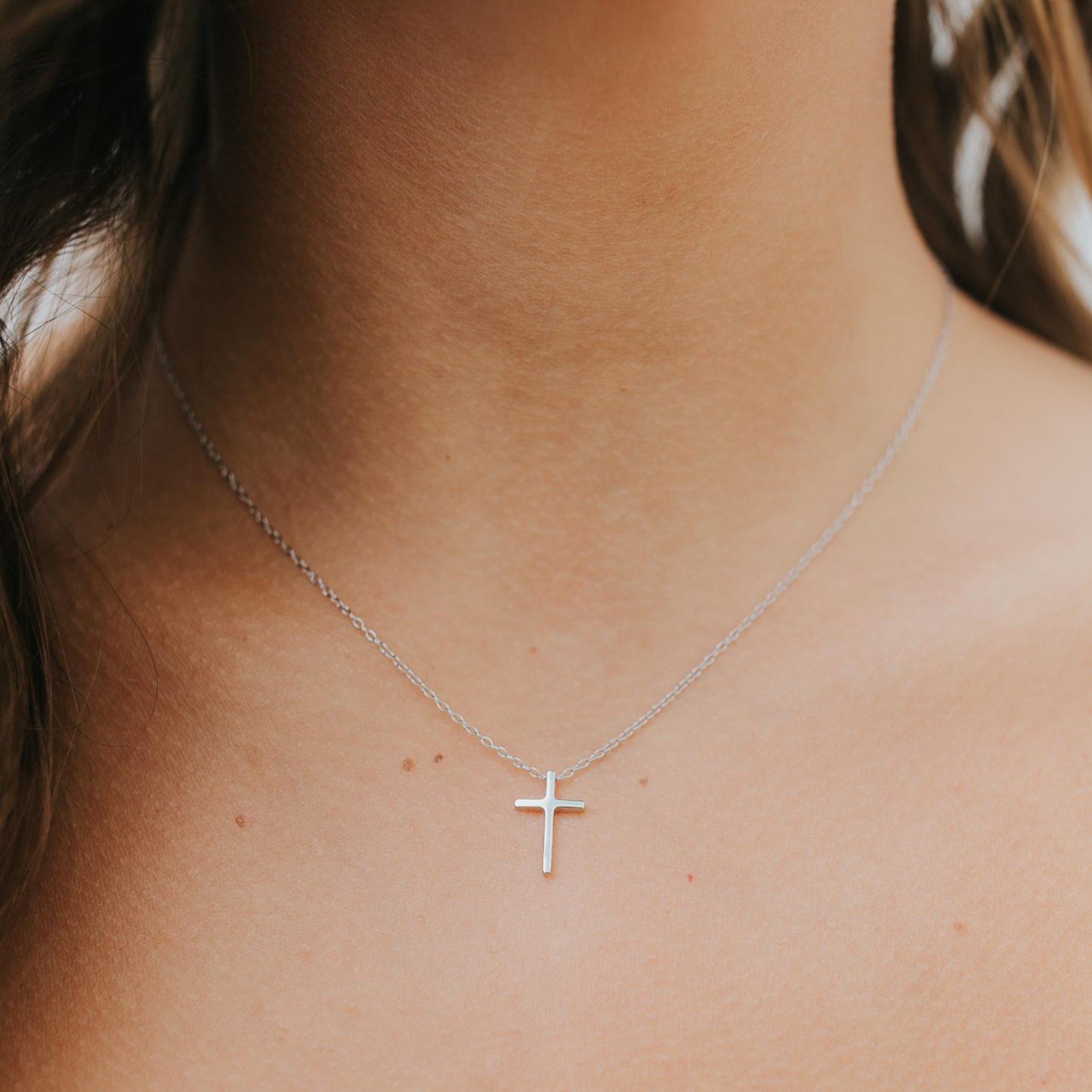 The Cross Necklace in Silver