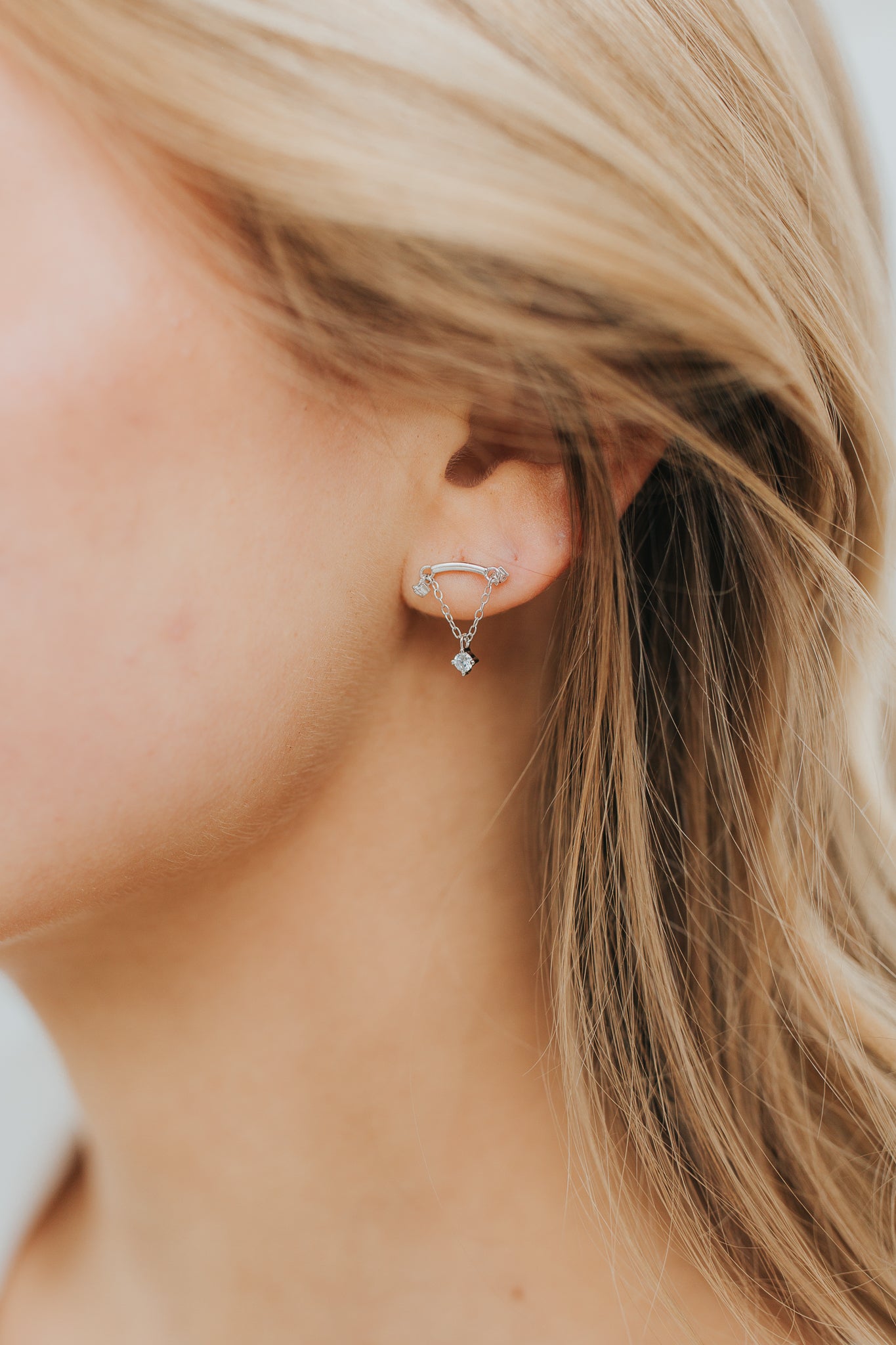 The Stella Tri Studs in Silver